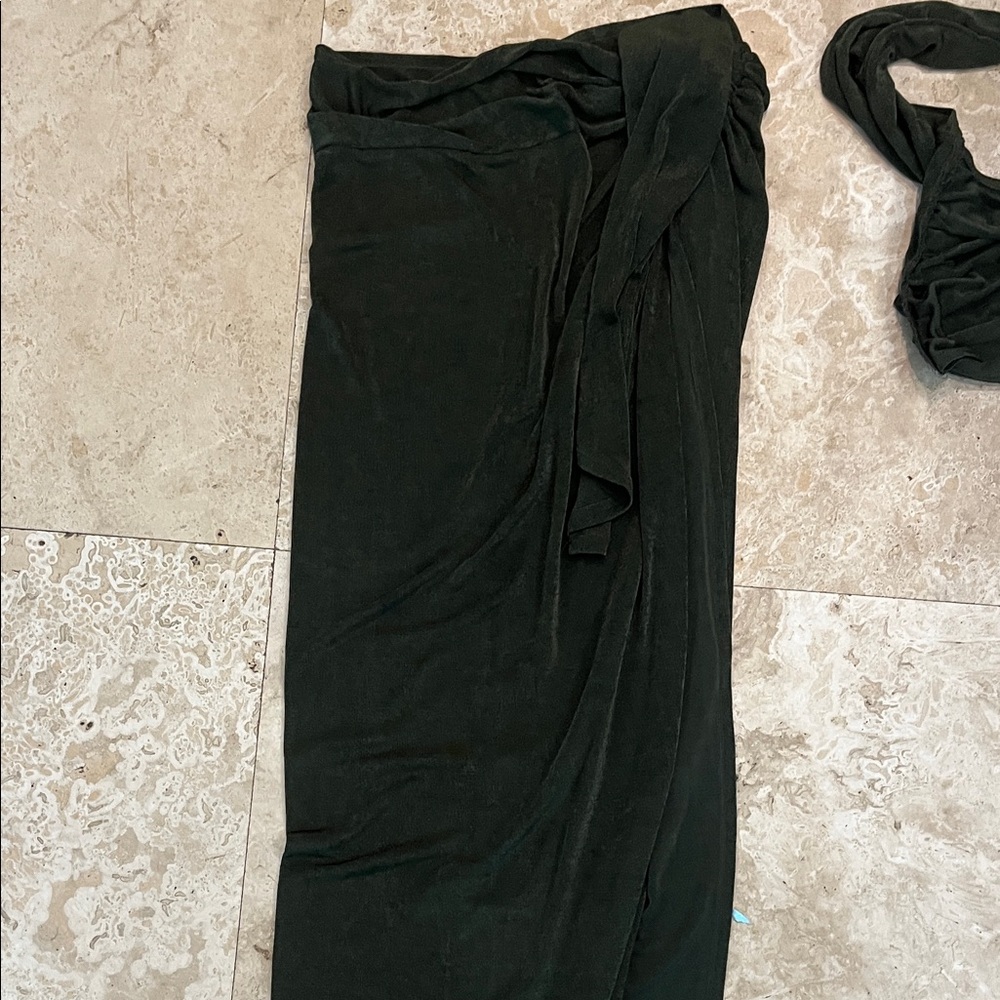 Two-Piece Halter Wrap Skirt Set - Picture 2 of 3